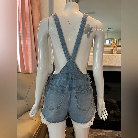 Love Tree Light Blue Denim Overalls - Picture 2 of 7
